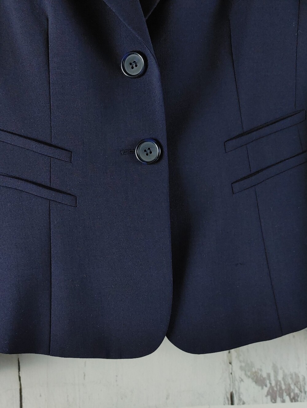 Alex Evenings Navy Blue Tailored Blazer Size 4P - Picture 6 of 16
